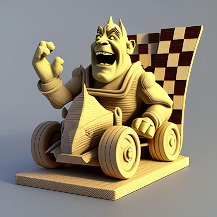 نموذج ثلاثي الأبعاد لآلة CNC ألعاب لعبة st Shrek Smash and Crash Racing